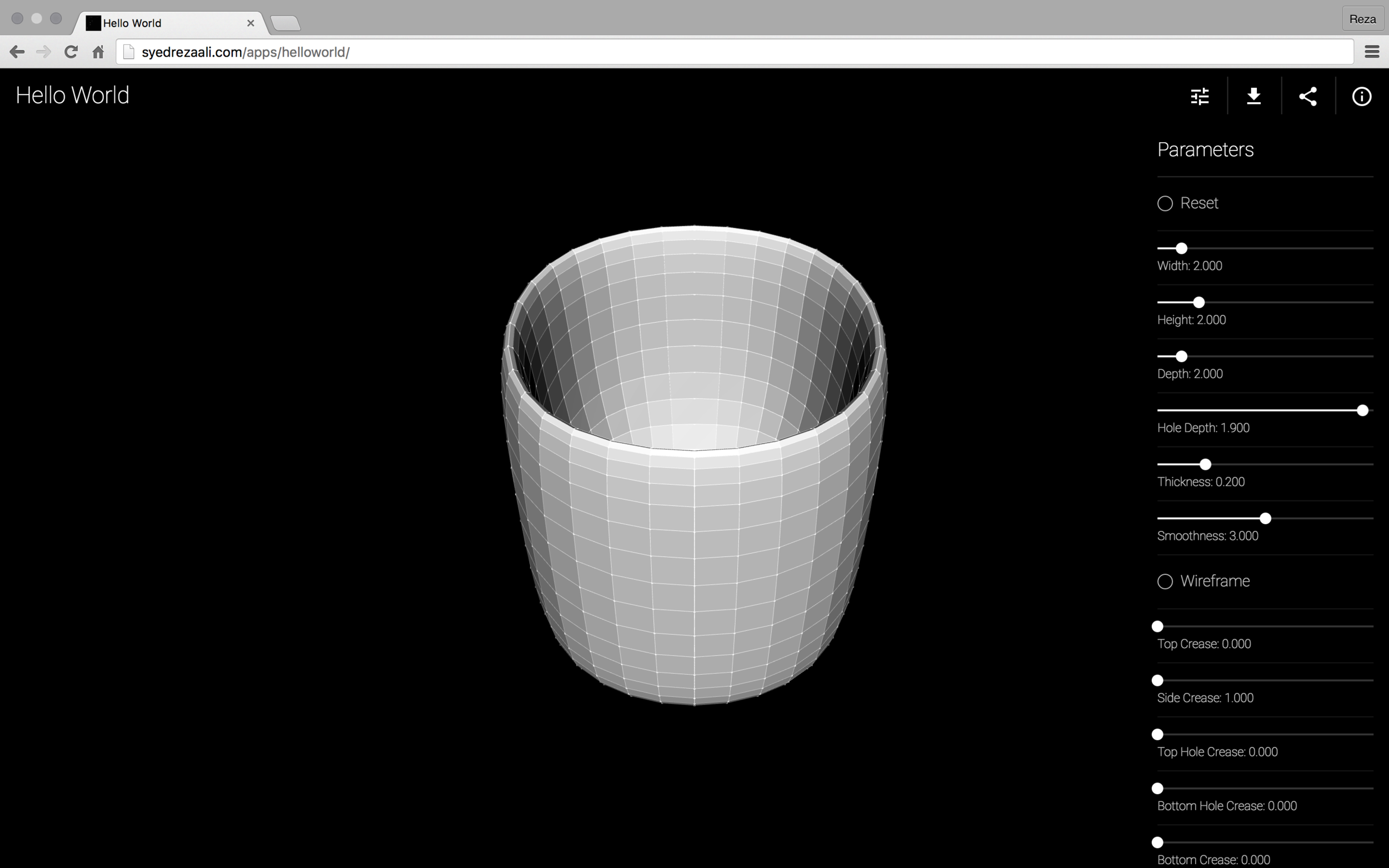 3D Cup Maker Web App